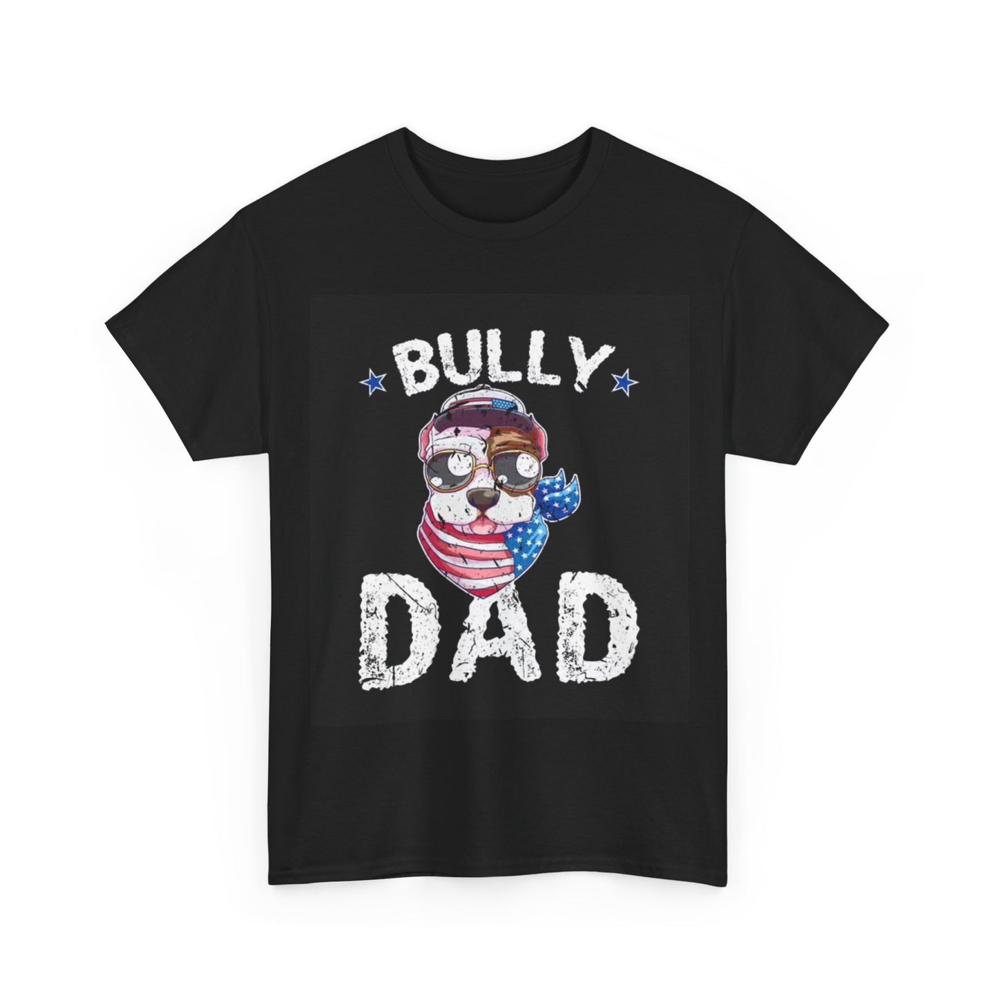 Pitbull Dad T shirt Funny Cute Bully Breeds American Flag Dog Lover gift