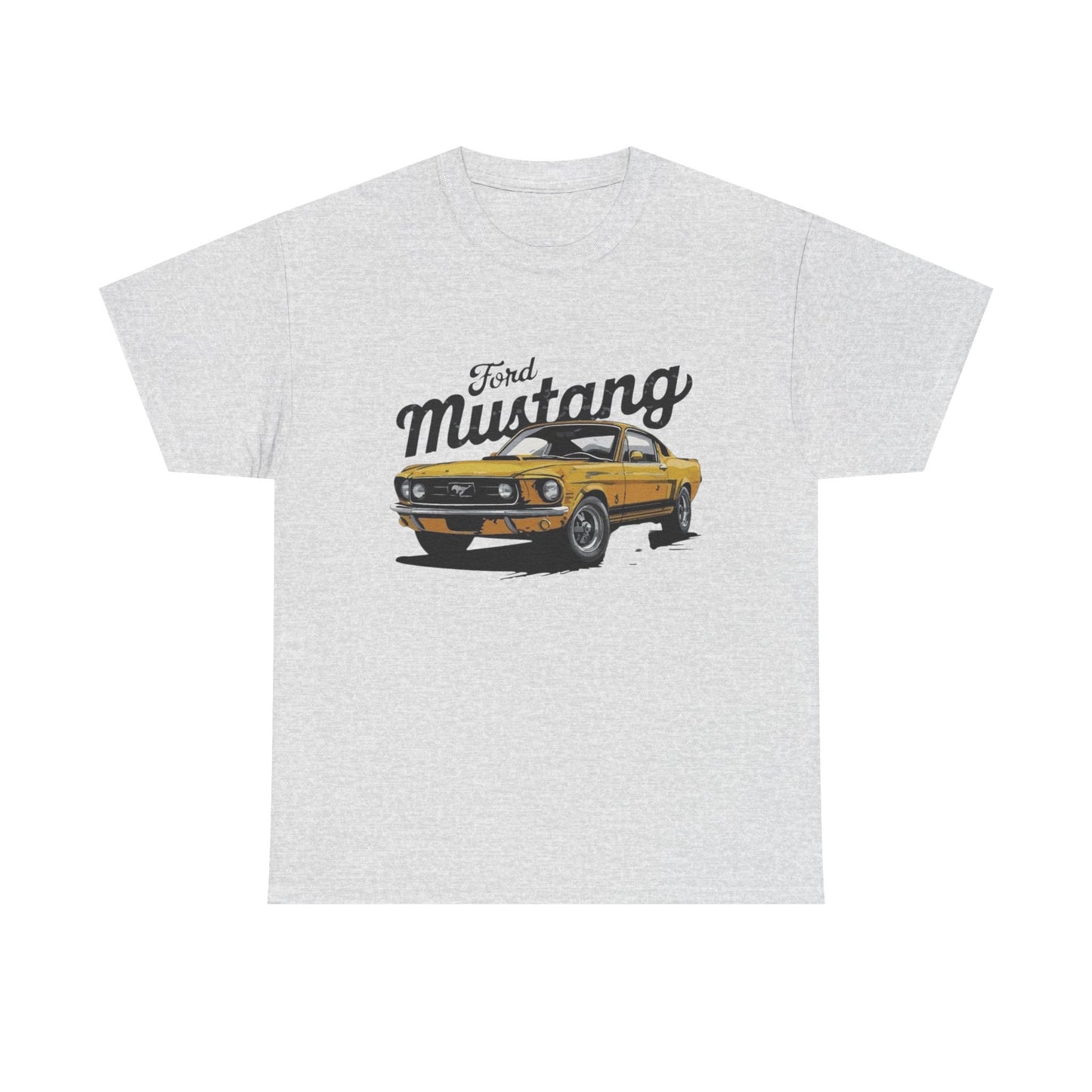 Ford Mustang Retro Graphic T Shirt Men's Heavy Cotton Tee