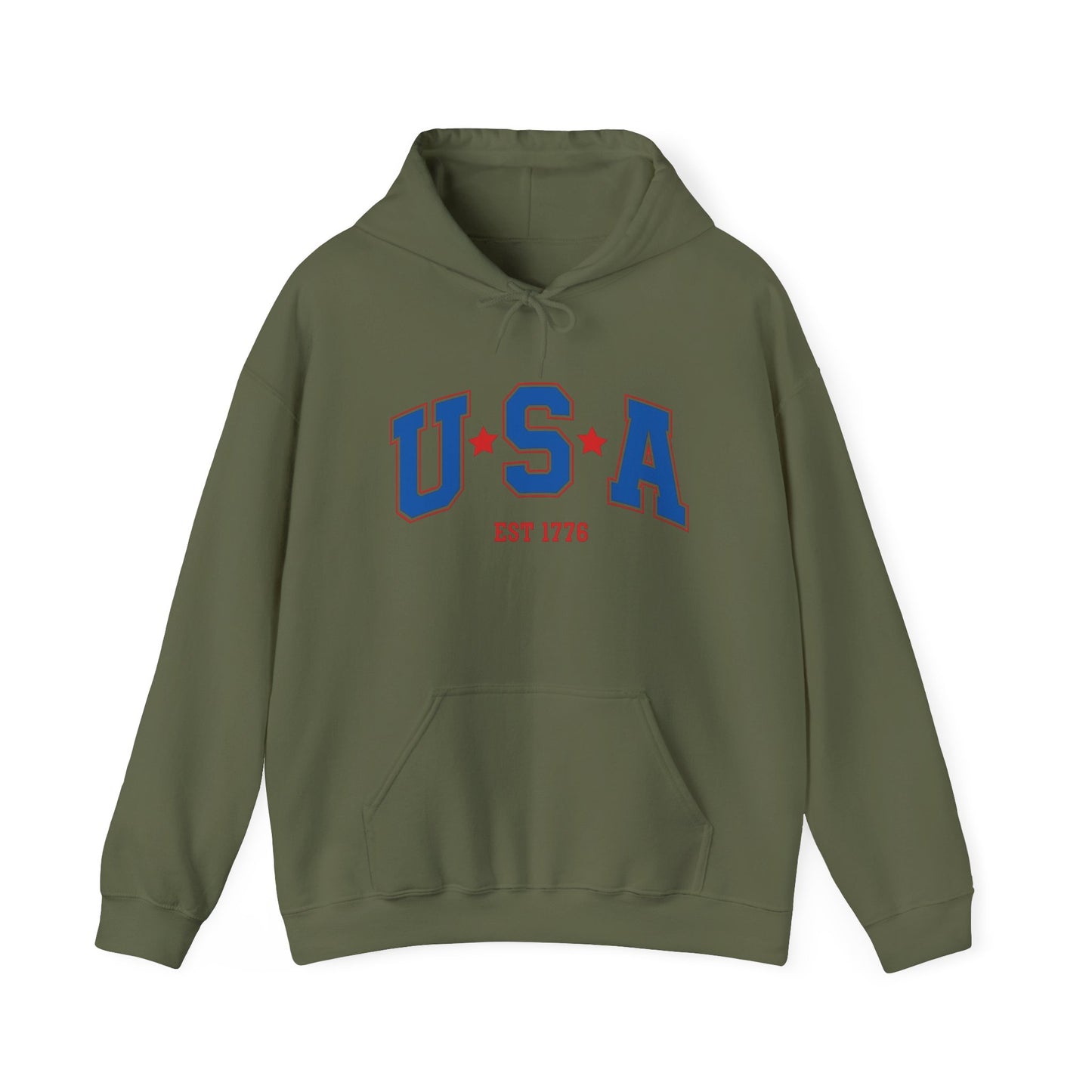 USA American Flag 1776 Graphic Hoodie Heavy Blend™ NEW Sweatshirt