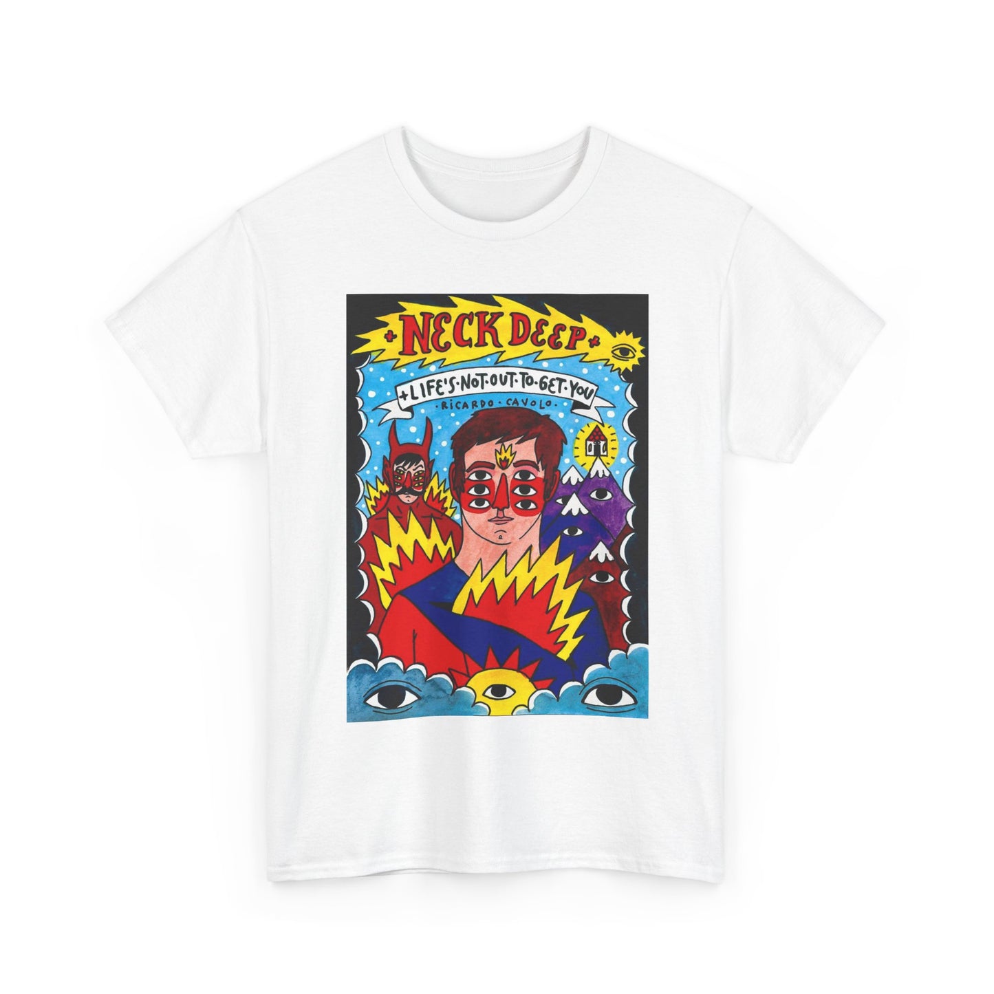 Neck deep T-shirt vintage retro art cover punk Unisex Heavy Cotton Tee