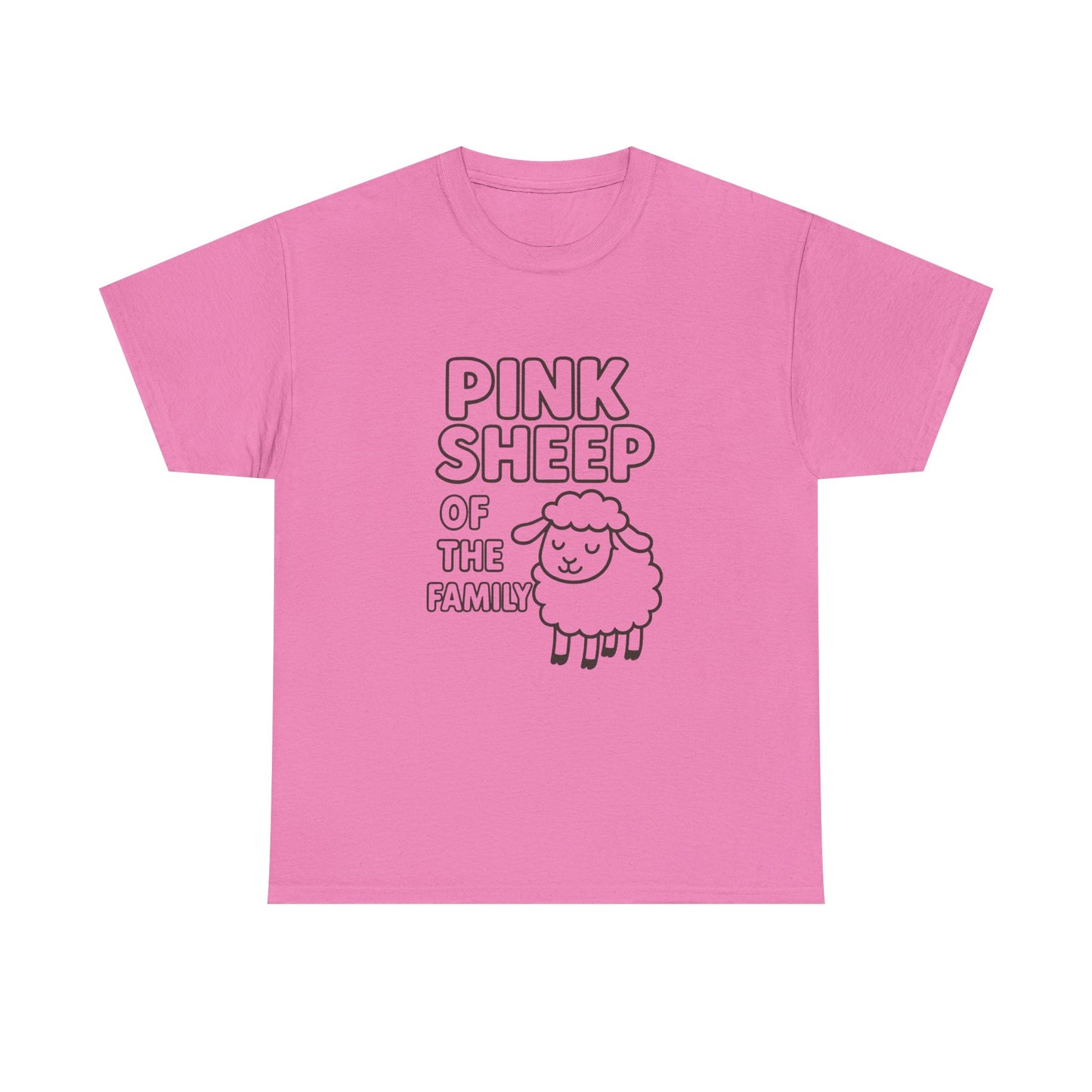 Pink Sheep Of The Family Graphic T Shirt NEW ADULT Heavy Cotton Tee