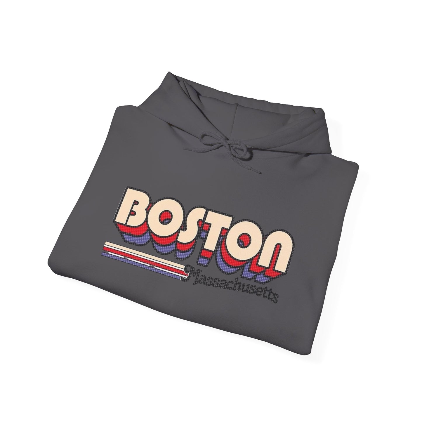 Boston Massachusetts Logo Graphic Hoodie Heavy Blend™ NEW Sweatshirt