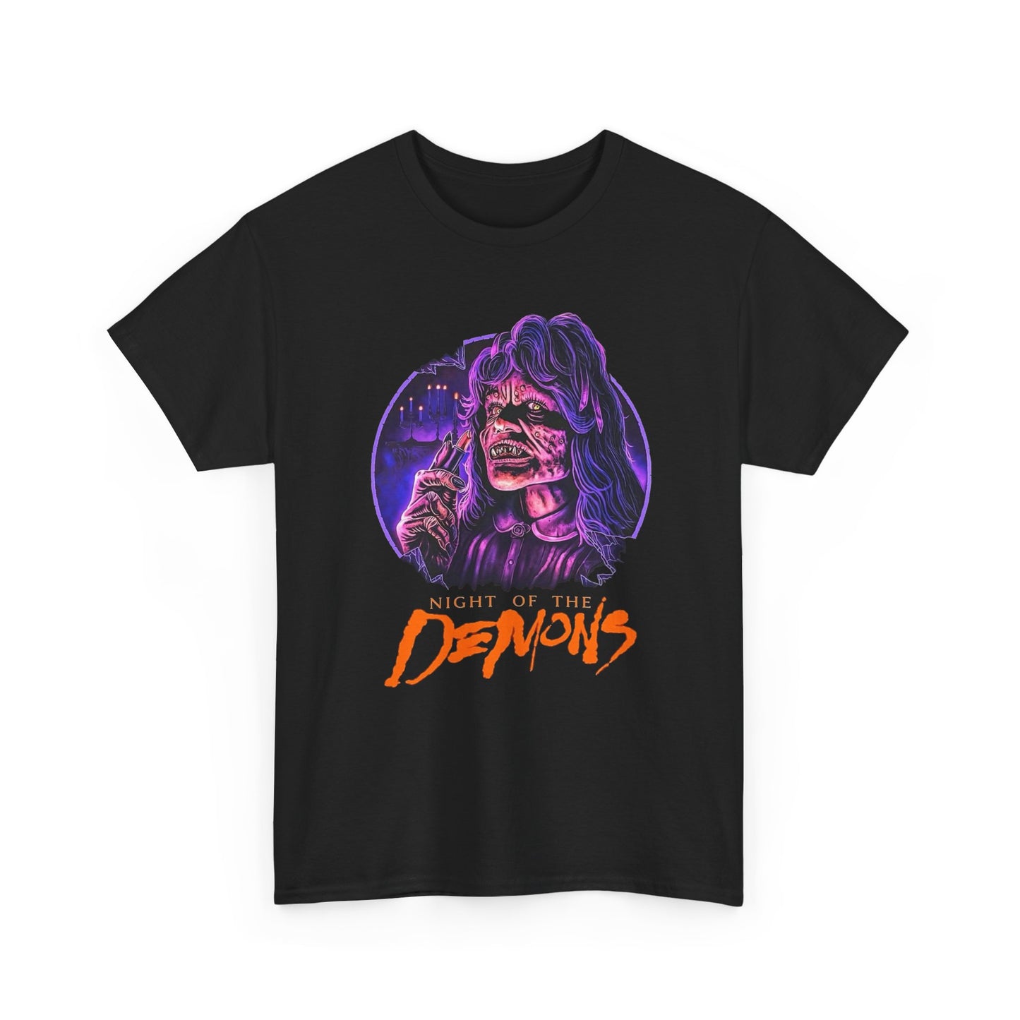 Night Of The Demons Vintage Graphic T Shirt Unisex Heavy Cotton Tee