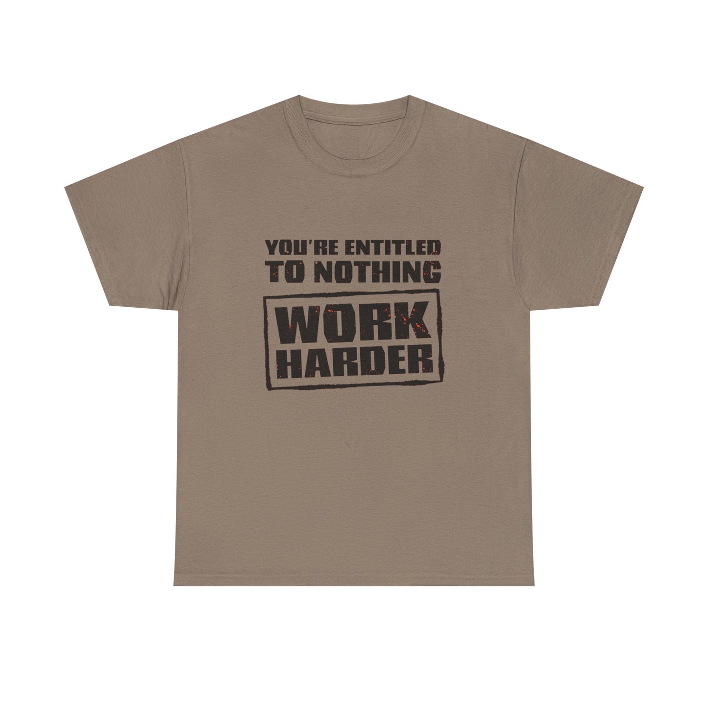 Work Harder Graphic T Shirt Unisex Heavy Cotton Tee