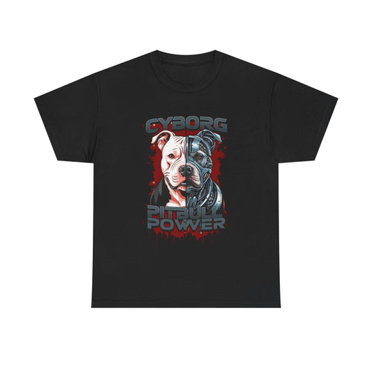 Pitbull Power Graphic T Shirt Unisex Heavy Cotton Tee