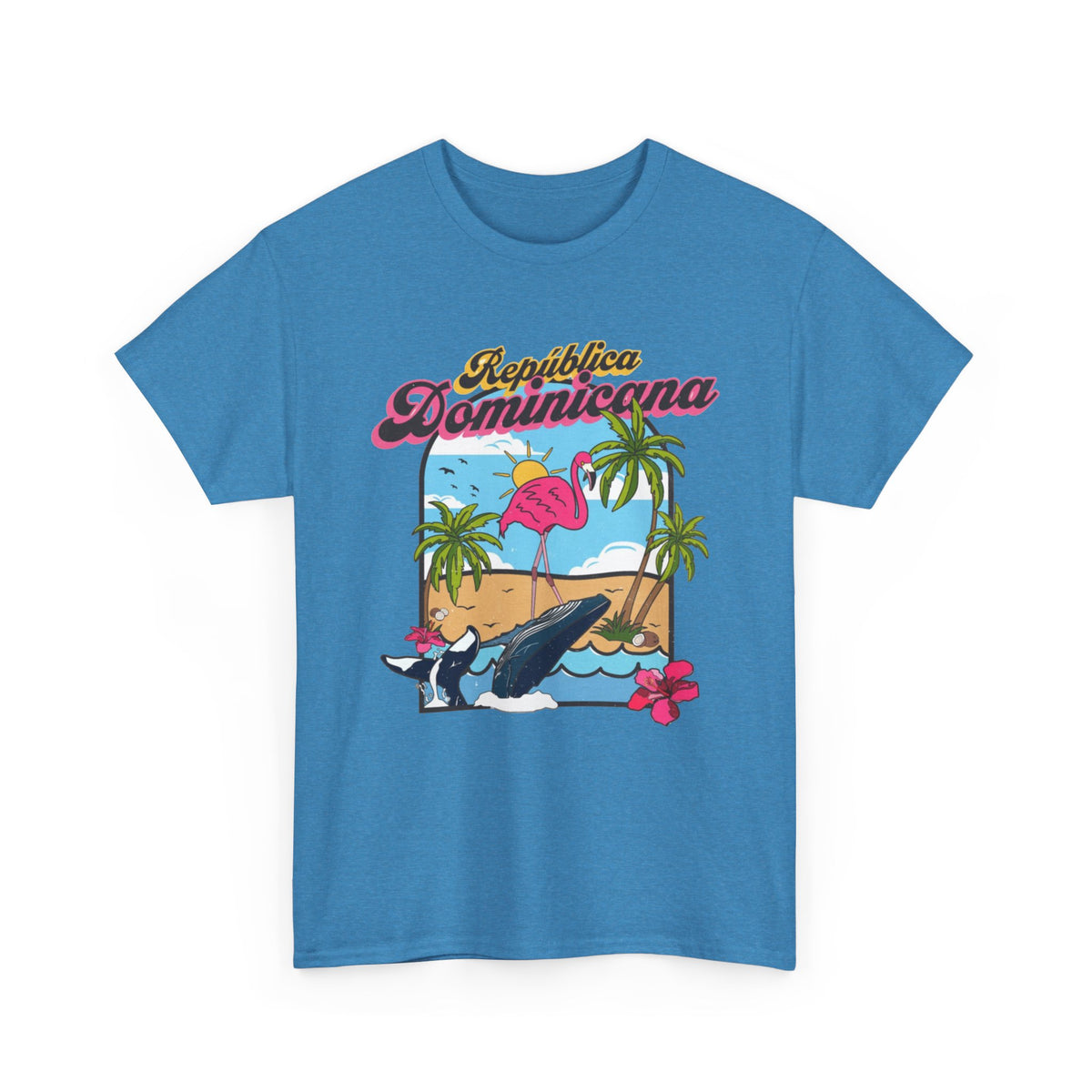 Dominican Republic T-Shirt Retro Graphic Men's Heavy Cotton Tee