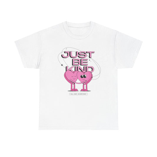 Just Be Kind Retro Graphic T Shirt Unisex Heavy Cotton Tee