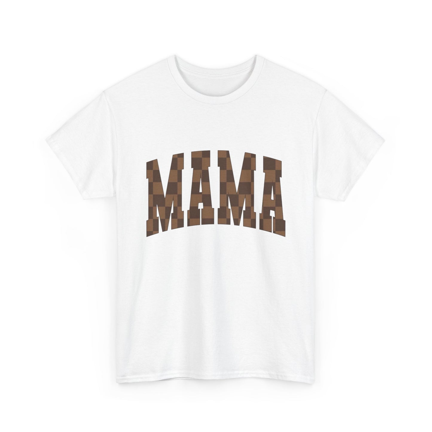Mama Brown Checkered Pattern Graphic T Shirt NEW ADULT