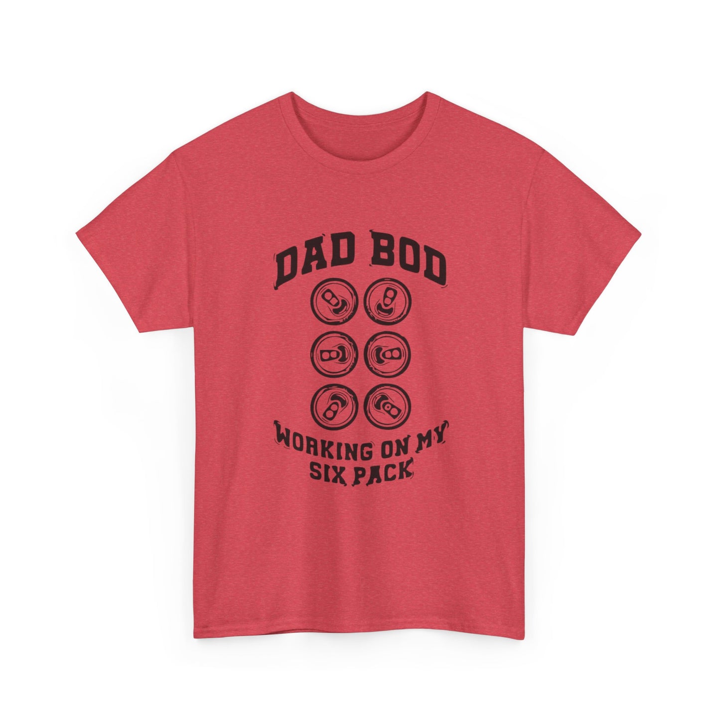 Dad Bod Working On My Six Pack Beers Graphic T Shirt Unisex Heavy Cotton Tee