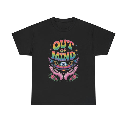 Out Of Mind Groovy Graphic T Shirt Unisex Heavy Cotton Tee