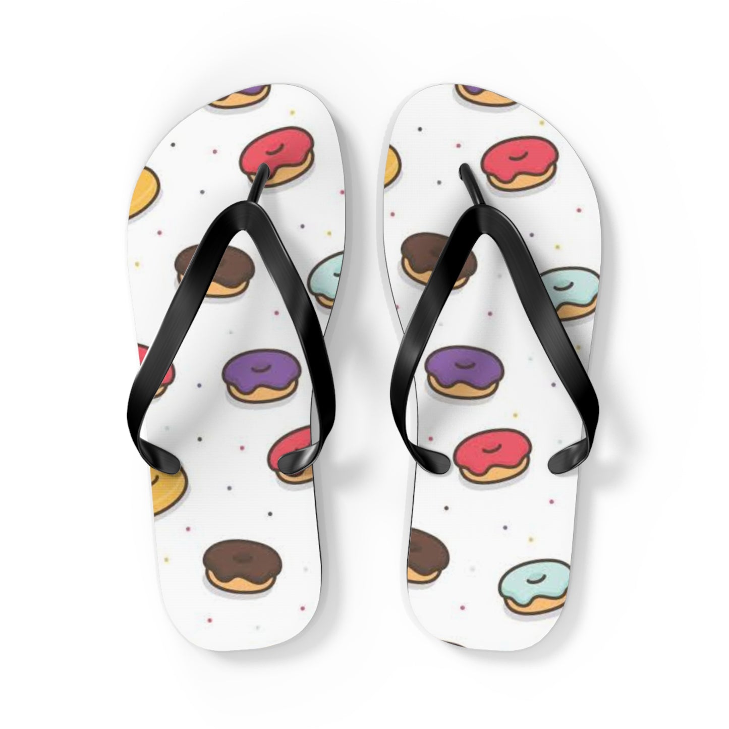 Donuts Summer Sandals, Beach Shoes, Vacation Flip Flops, Pool Slides