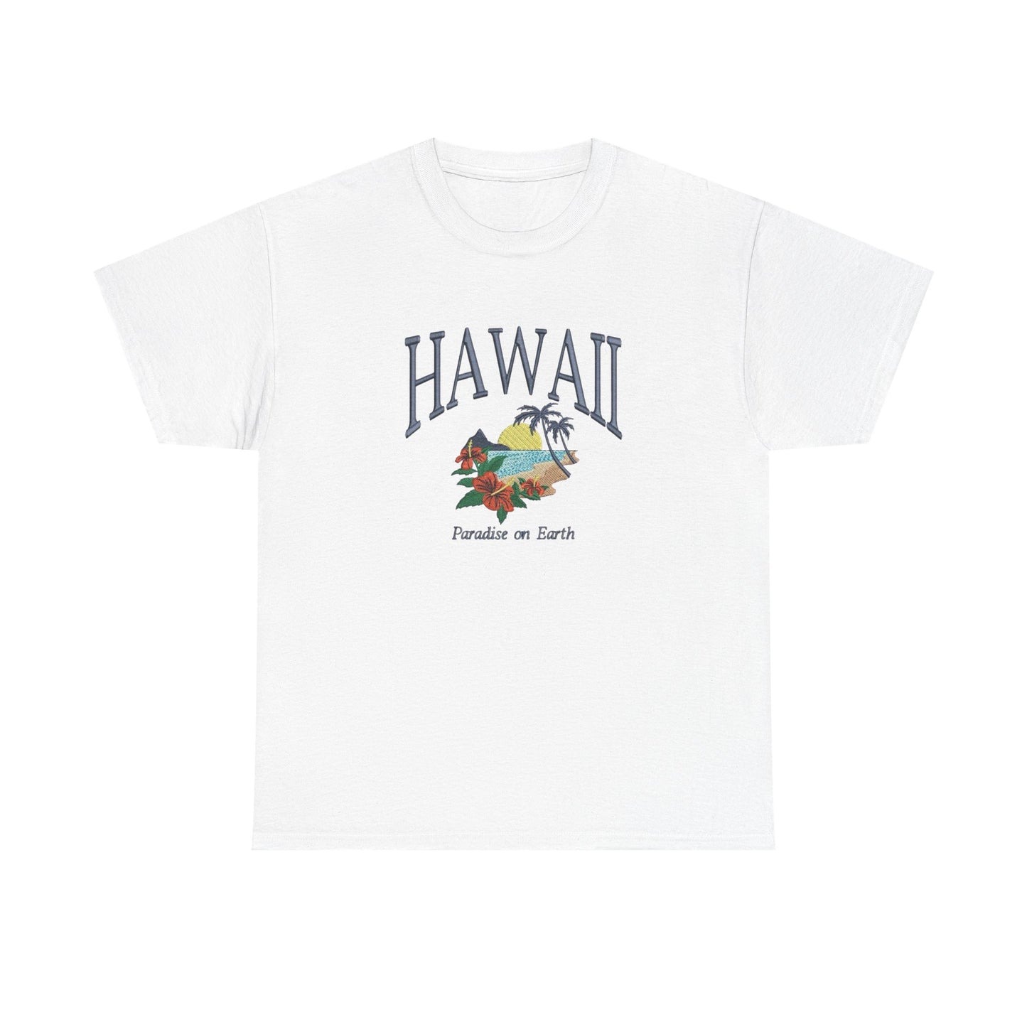 Hawaii Paradise On Earth Graphic T Shirt NEW Unisex Heavy Cotton Tee