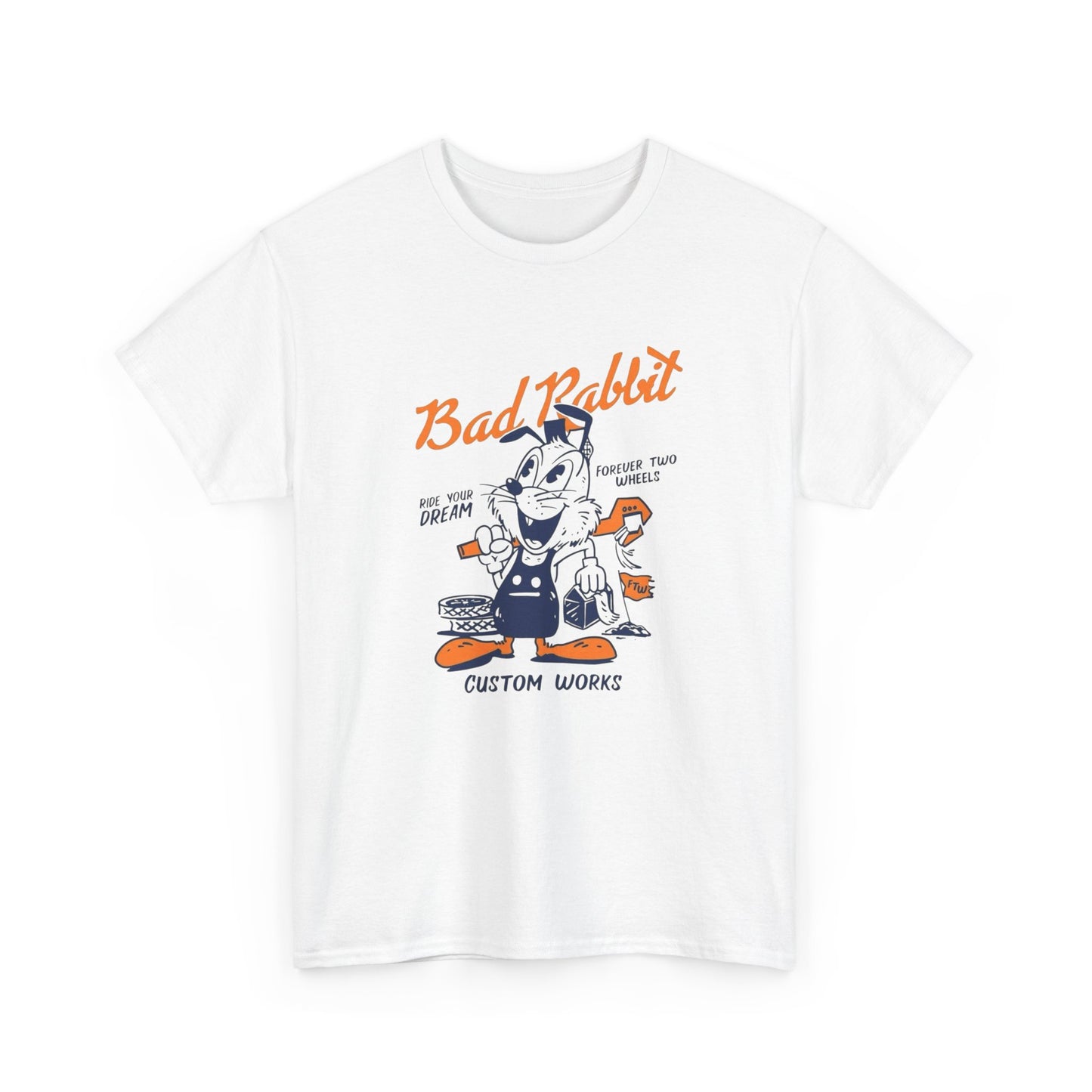 Bad Rabbit Motors Graphic T Shirt Unisex Heavy Cotton Tee NEW