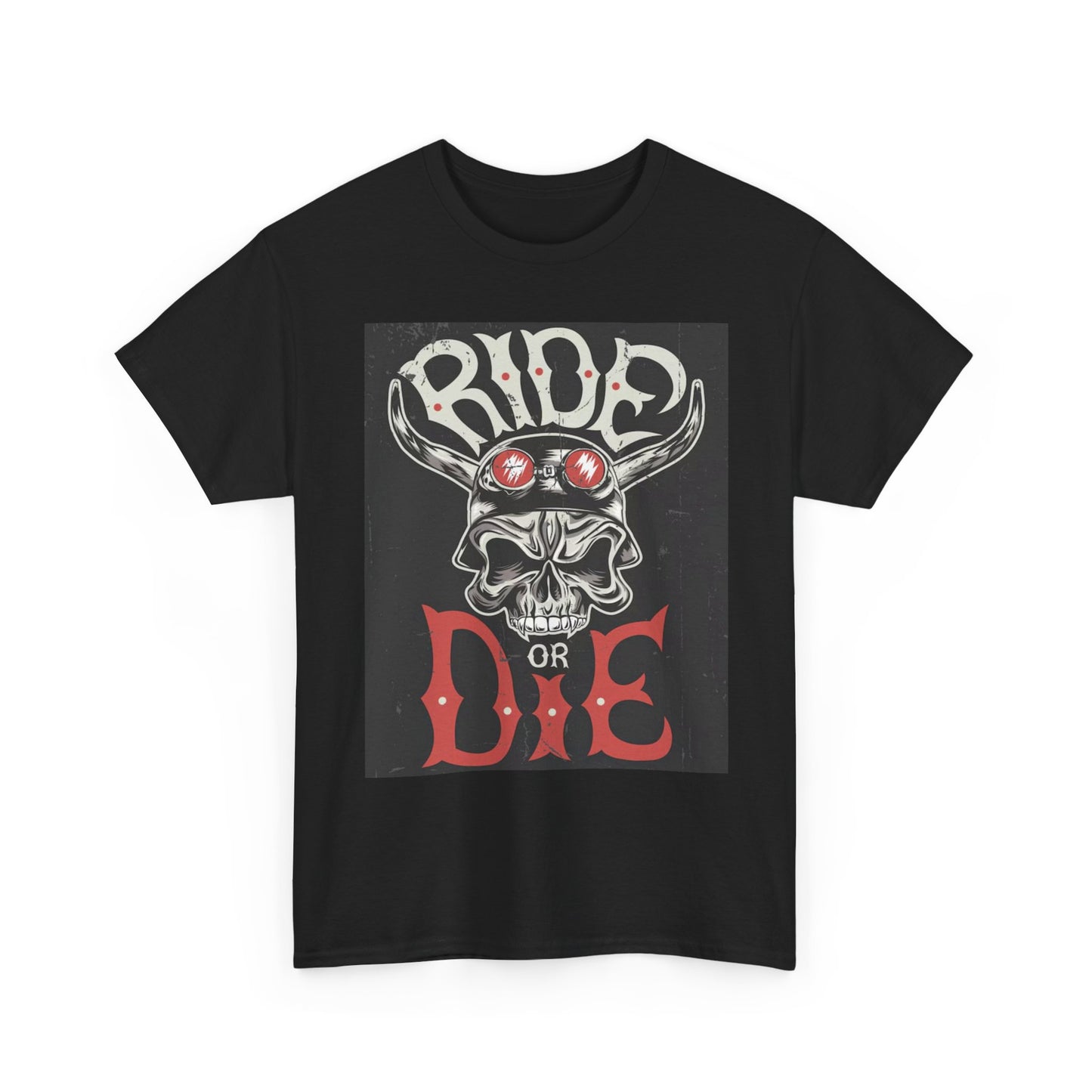 Ride or Die Graphic T Shirt Retro Motorcycles Unisex Heavy Cotton Tee
