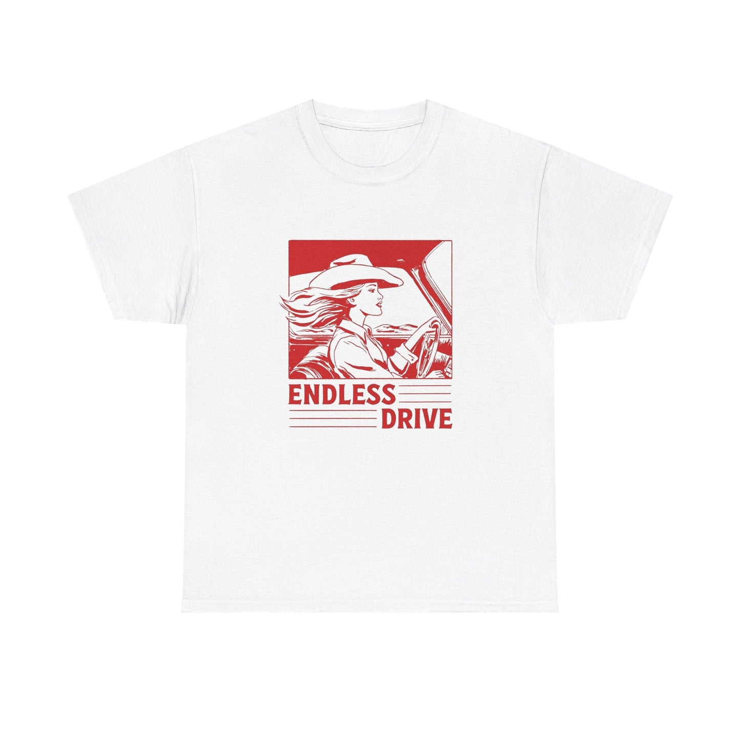 Endless Drive Cowgirl Western Graphic T Shirt Unisex Heavy Cotton Tee