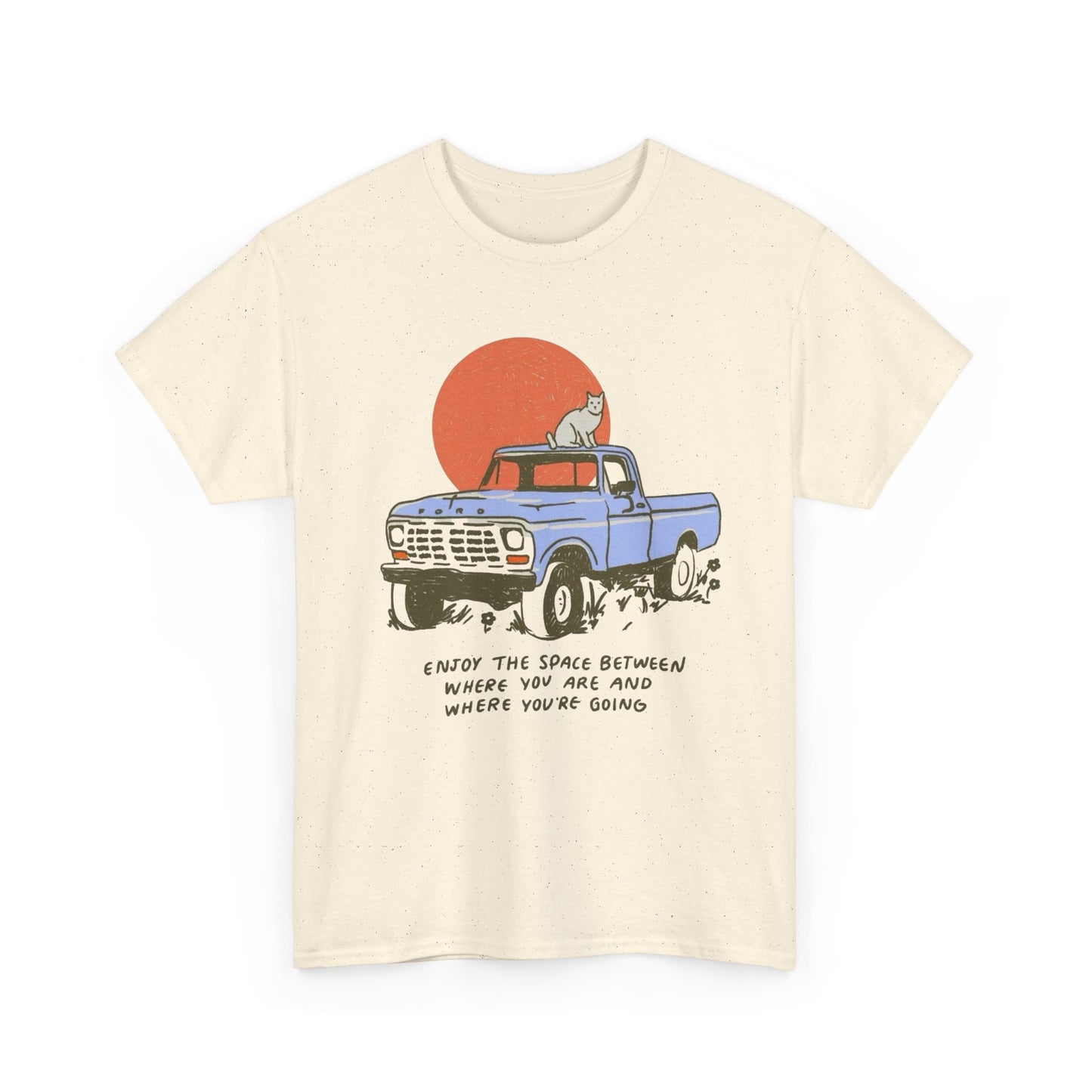 Enjoy The Space Between Graphic T Shirt Unisex Heavy Cotton Tee Gift Vintage