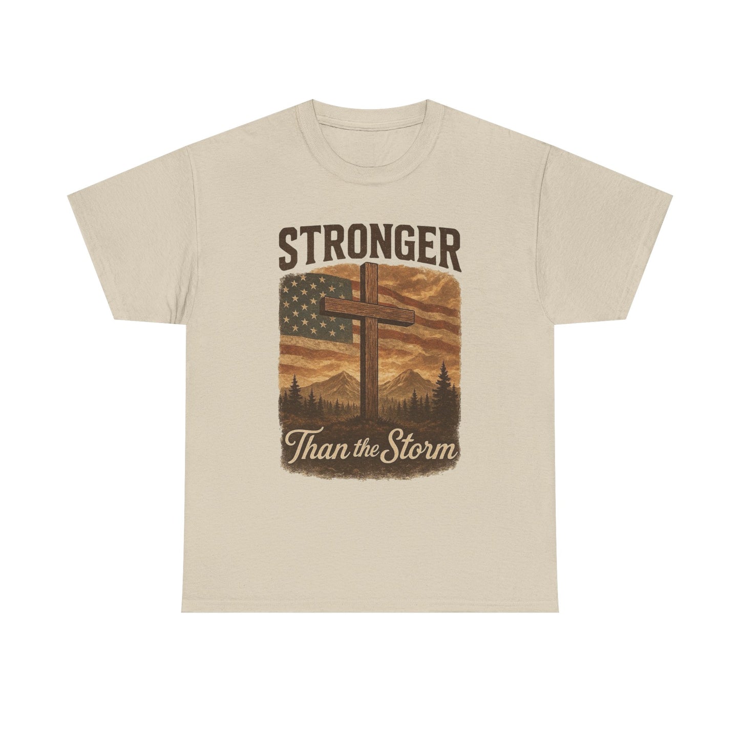 Stronger Than The Storm Graphic T Shirt Adult New Tee