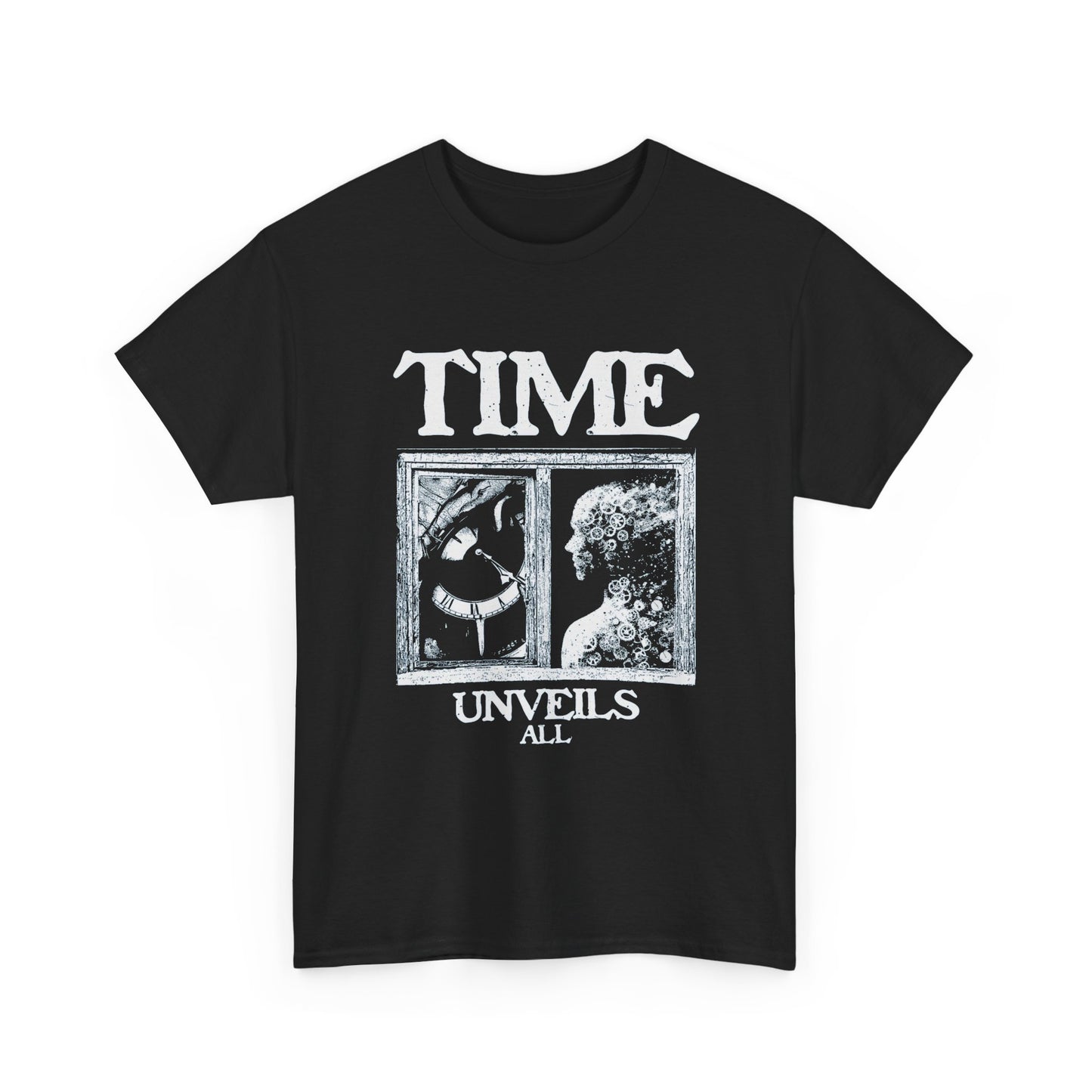 Time Unveils All Graphic T Shirt Unisex Heavy Cotton Tee