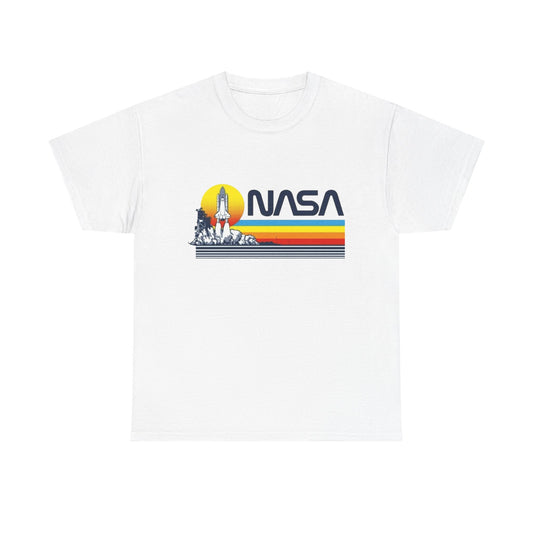 NASA Retro Graphic T Shirt Men's Heavy Cotton Tee
