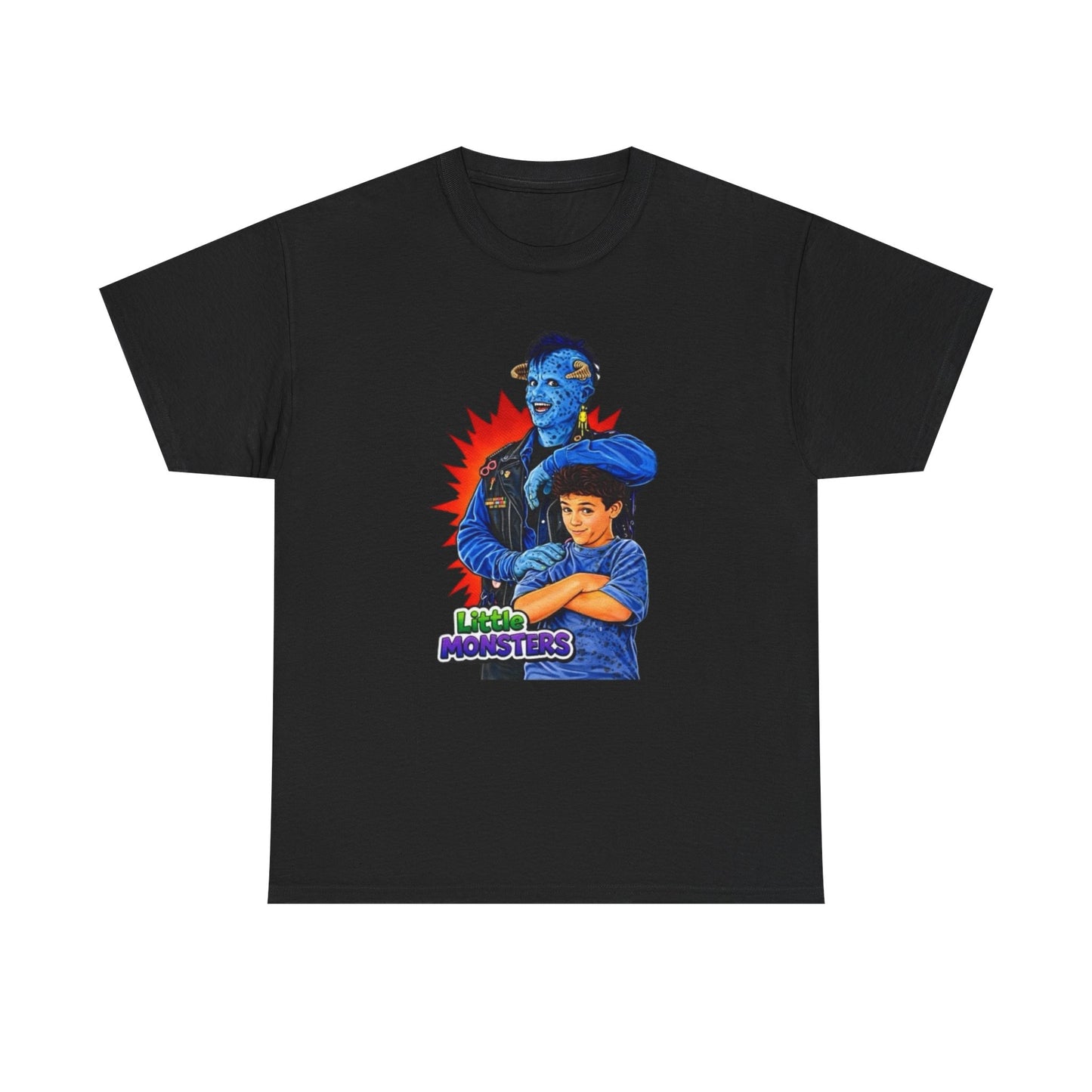 Little Monsters Retro 90s Kids Graphic T Shirt Unisex Heavy Cotton Tee