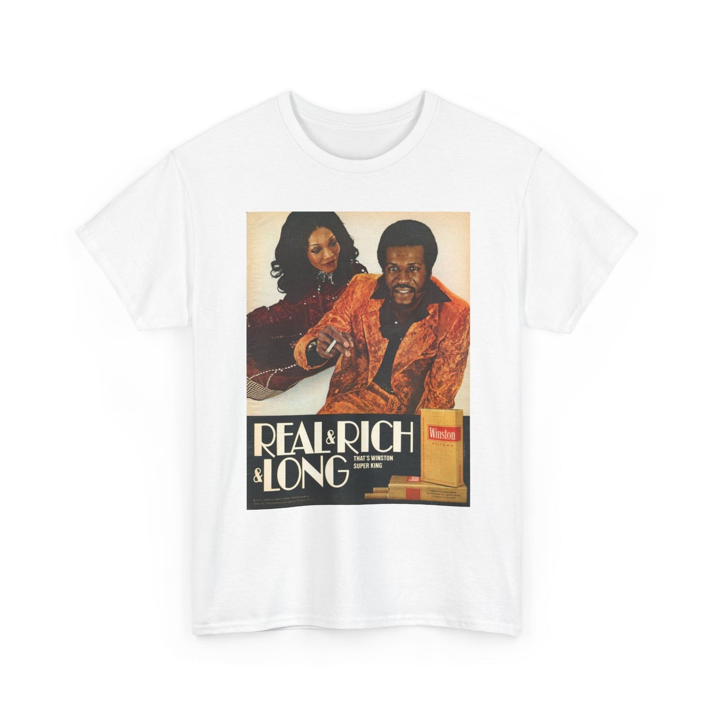 Winston Graphic T Shirt Vintage Cigarette Ad Poster Retro Unisex Heavy Cotton