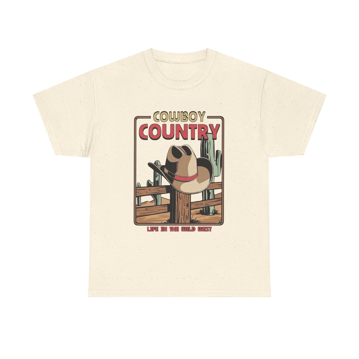 Cowboy Country Graphic T Shirt Unisex Heavy Cotton Tee New Gift