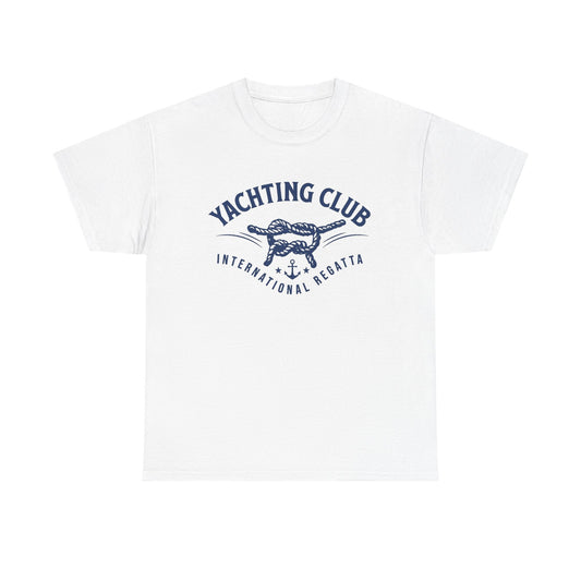 Yachting Club Graphic T Shirt Men's Vintage Heavy Cotton Tee