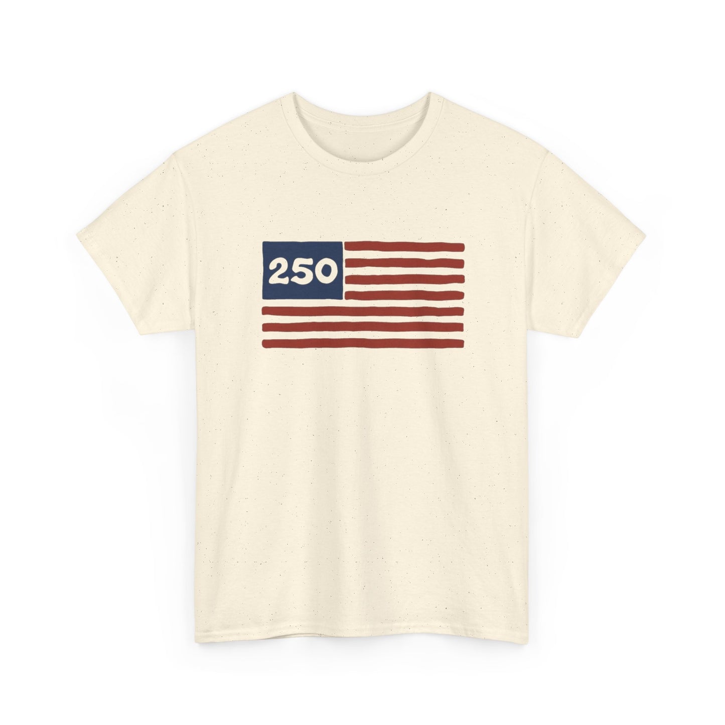 USA 250 American Flag Retro Graphic T Shirt Regular Men's Heavy Cotton Tee