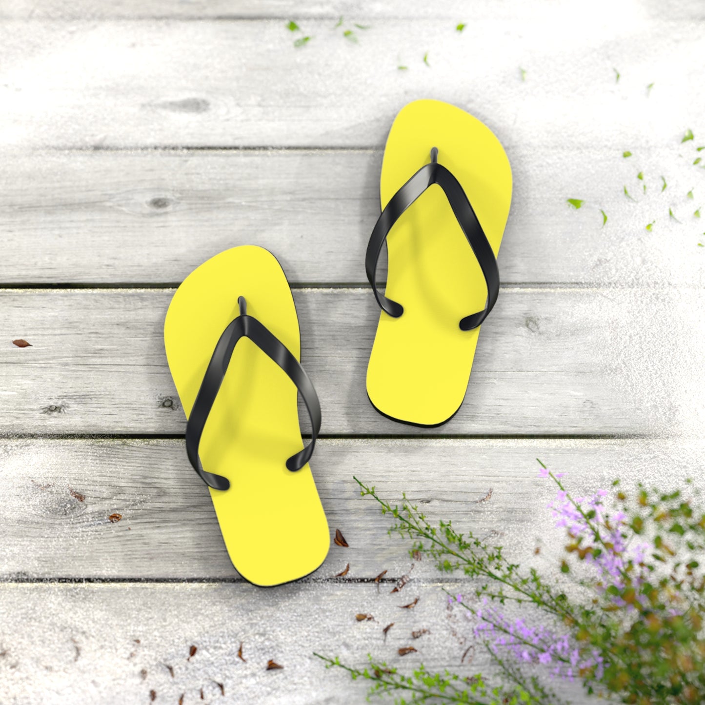Neon Yellow Flip Flops, Sandals Slides, Summer Footwear, Brand New