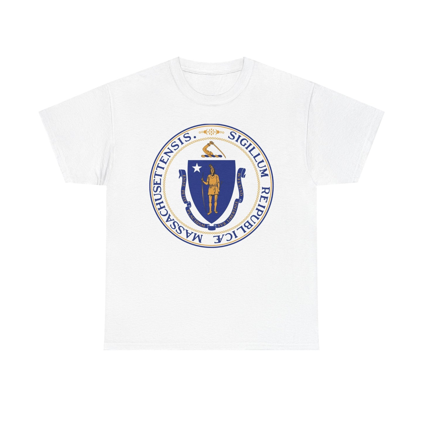 Massachusetts State Logo BRAND NEW Apparel T Shirt Unisex Unisex Heavy Cotton