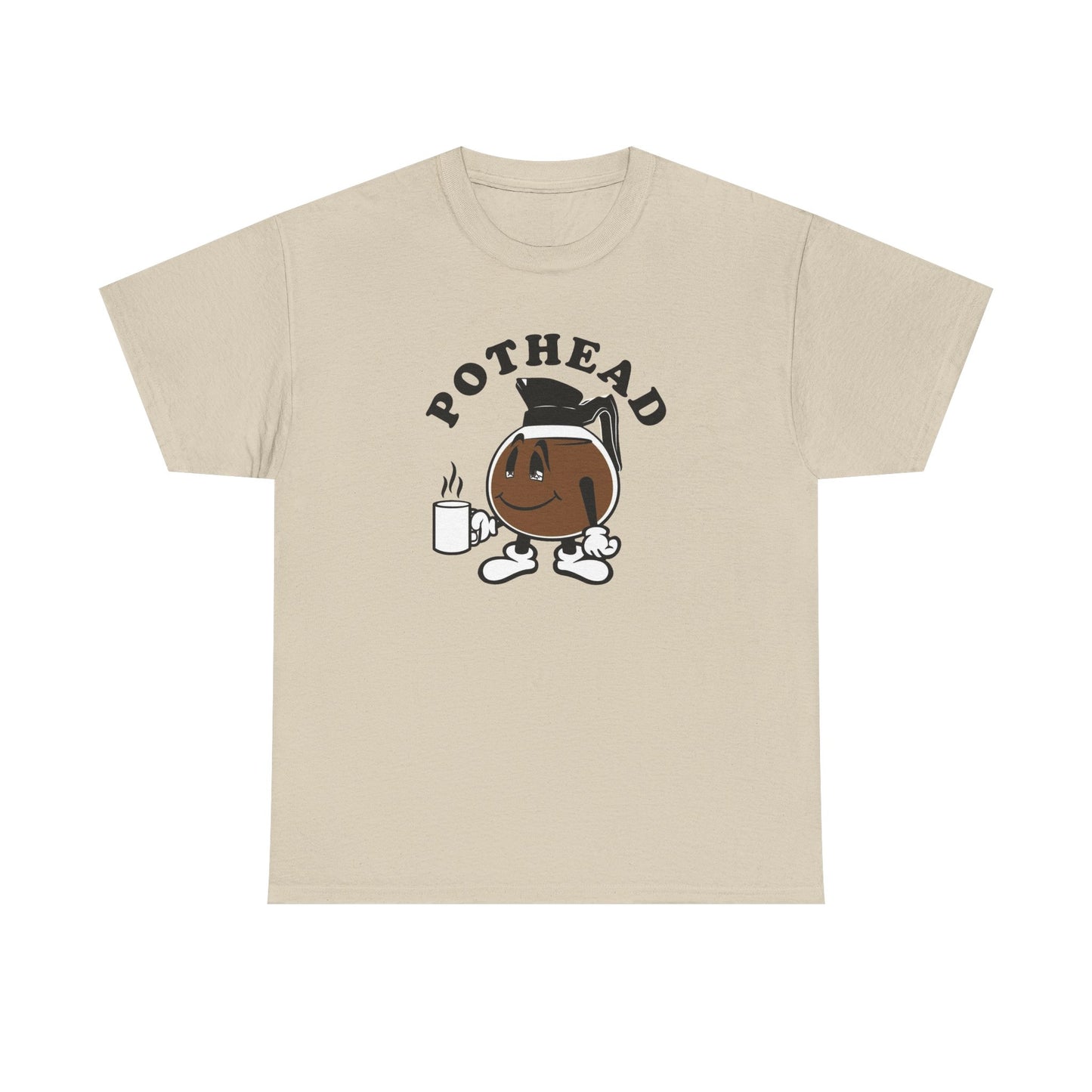 Pothead Funny Coffee Jokes Graphic T Shirt NEW Unisex Heavy Cotton Tee