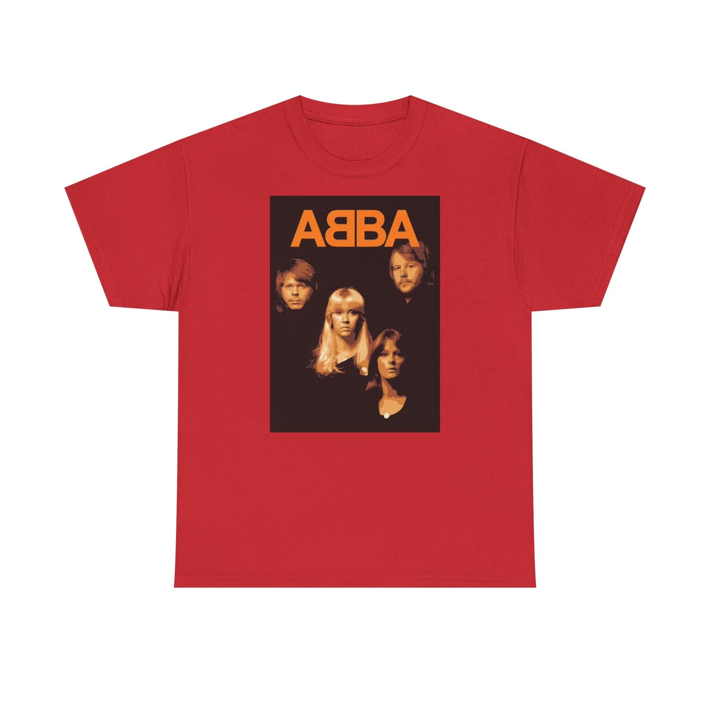 Abba T-shirt vintage retro neon lights classic music Unisex Heavy Cotton Tee