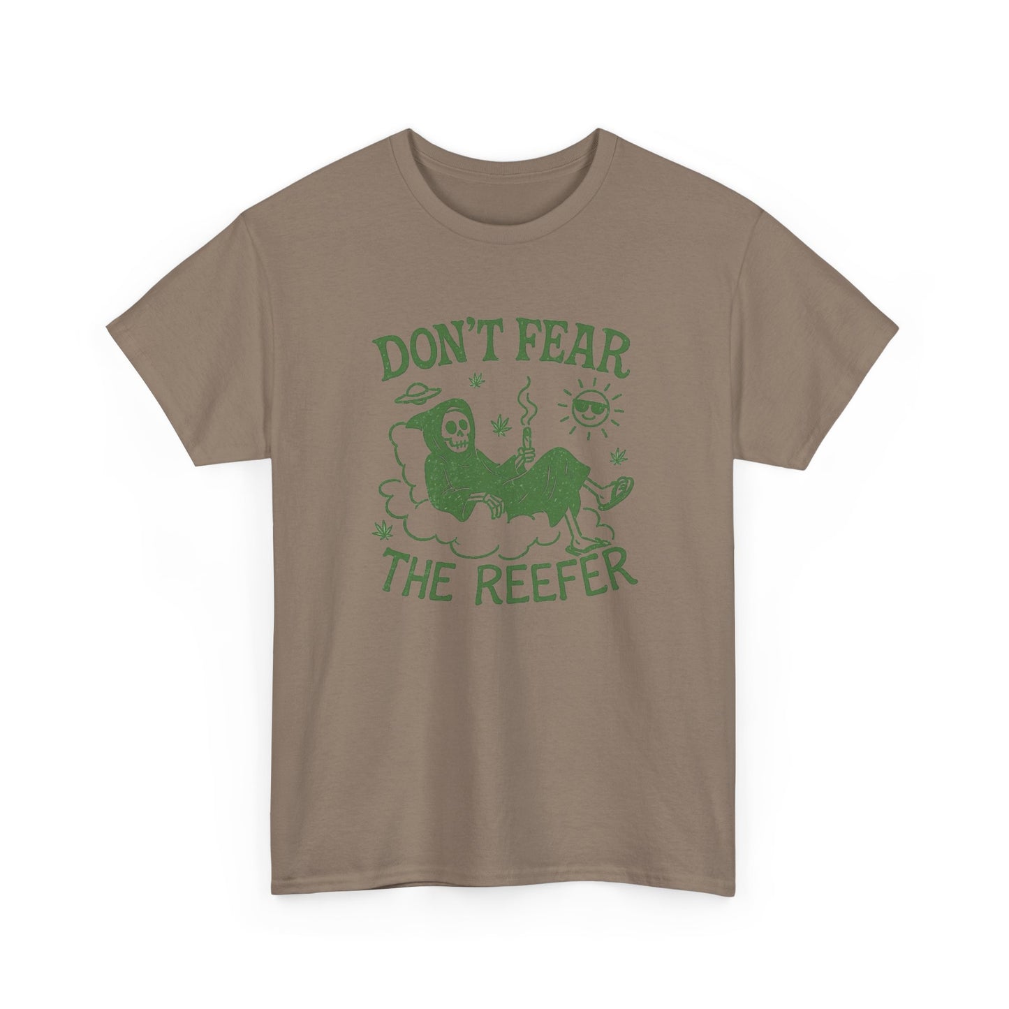Don't Fear The Reefer Graphic T Shirt NEW Unisex Heavy Cotton Tee
