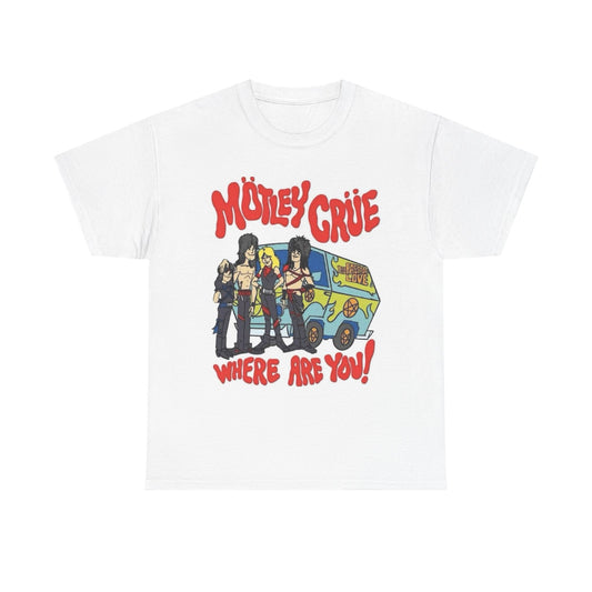 Motley Crue Graphic T Shirt Scooby Doo Funny Unisex Heavy Cotton Tee