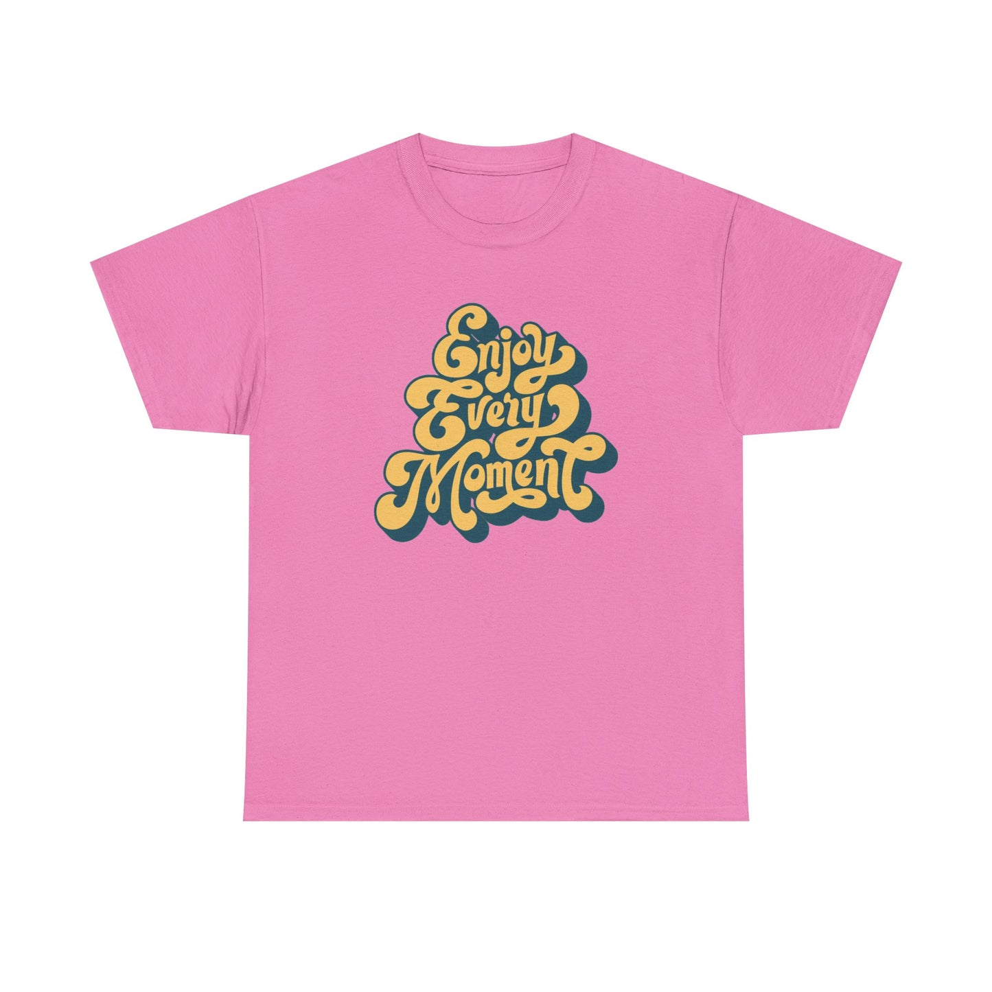 Enjoy Every Moment Graphic T Shirt Groovy Vibes Unisex Heavy Cotton Tee