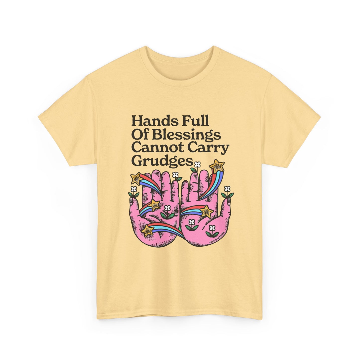 Hands Full Of Blessings Graphic T Shirt NEW ADULT Unisex Heavy Cotton Tee