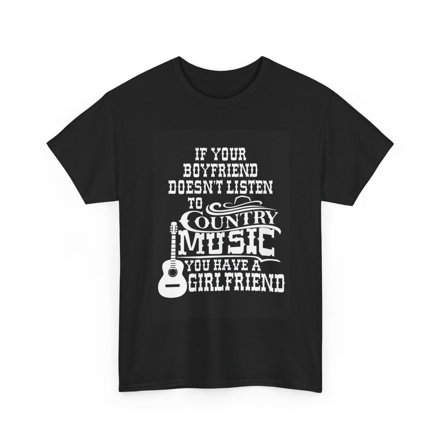 Listen To Country Music Tshirt Funny Graphic retro Unisex Heavy Cotton Tee