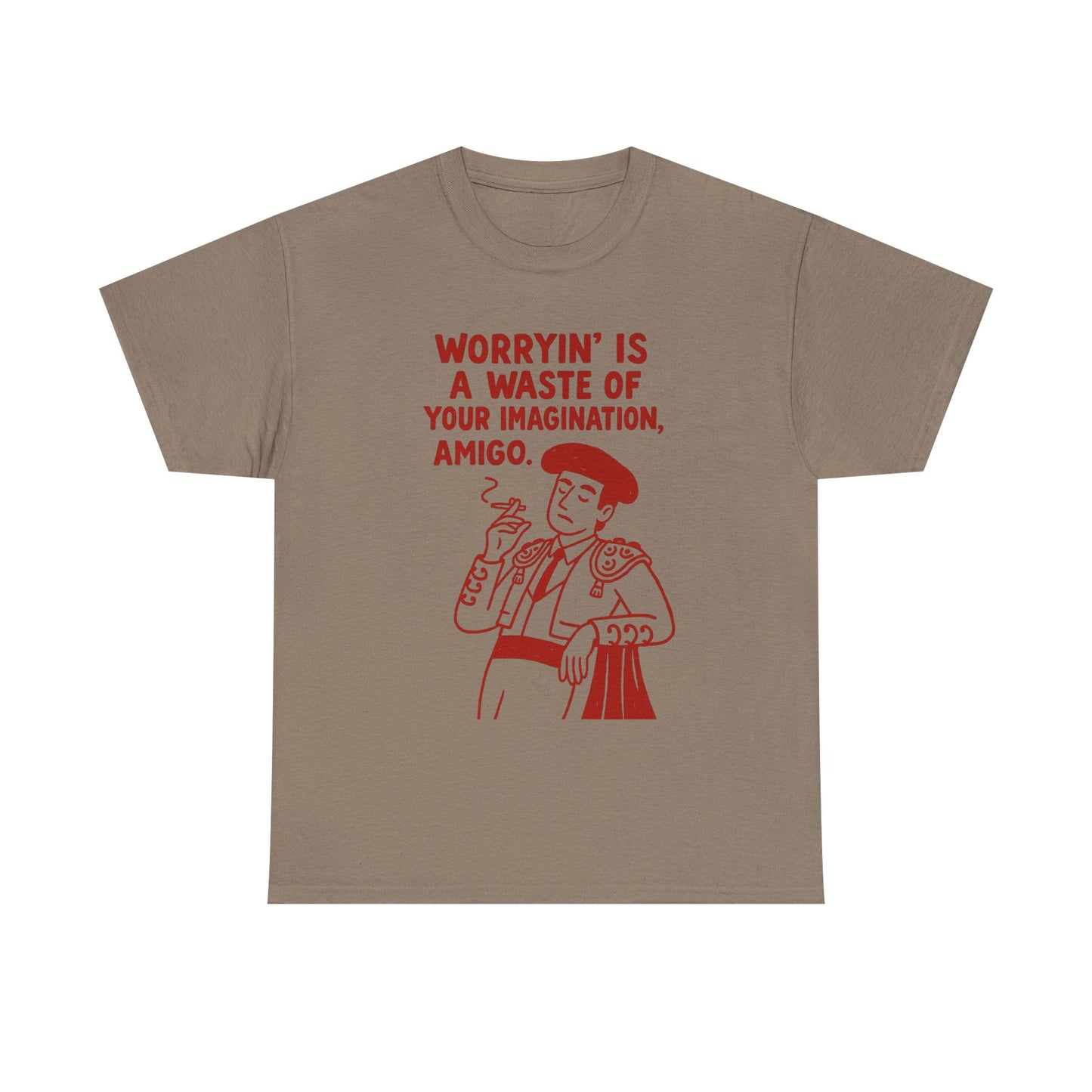 Worrying Is A Waste Of Your Imagination Graphic T Shirt NEW ADULT TEE VINTAGE
