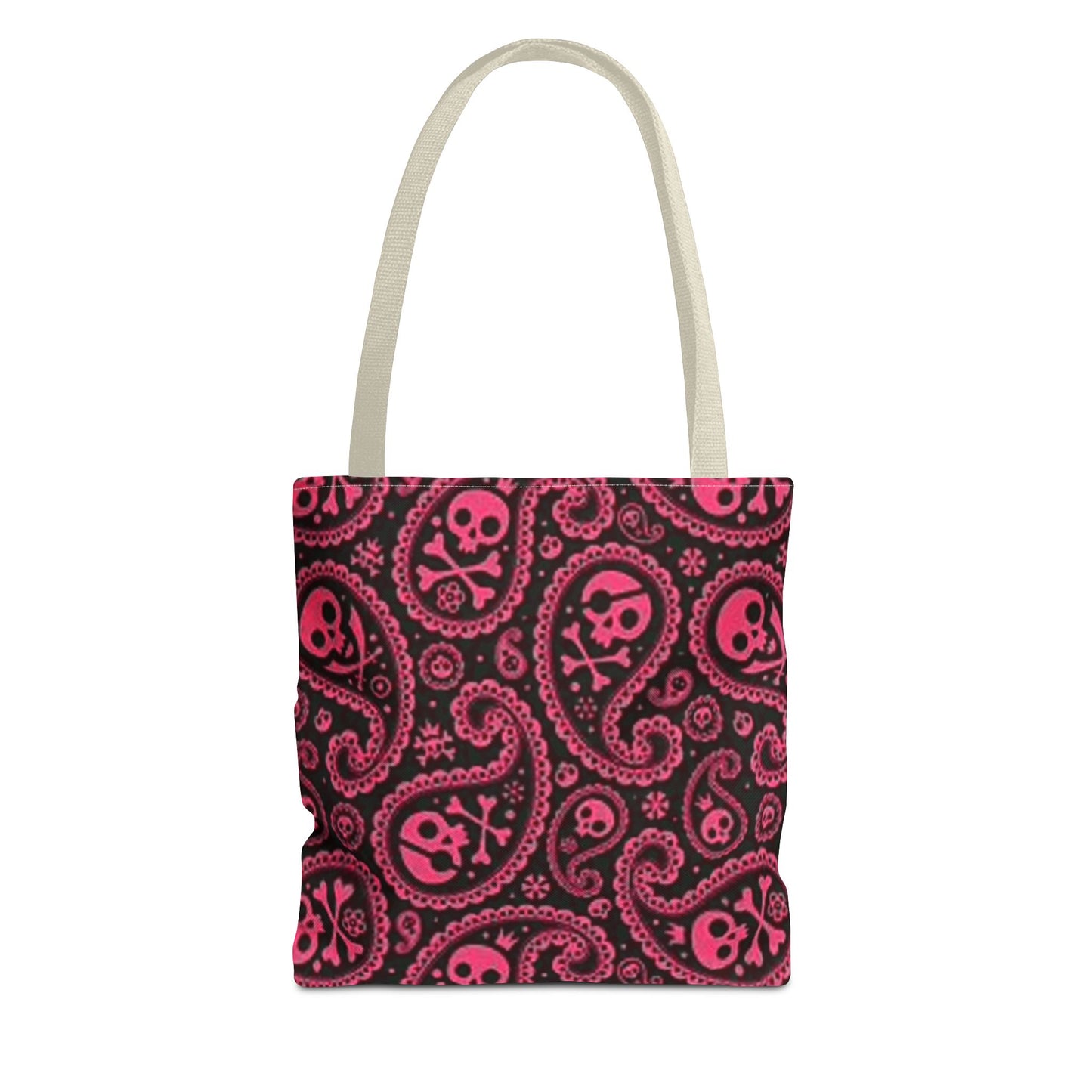 Pink Paisley Skulls Multi Color BRAND NEW MODERN Tote Bag (AOP)