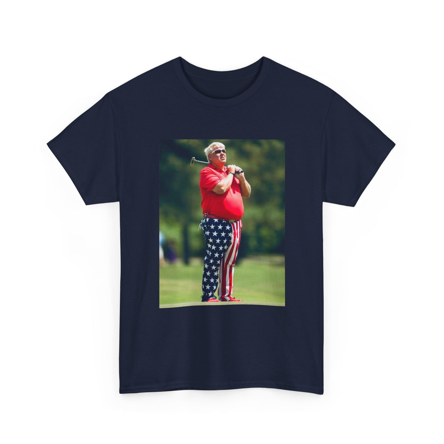 John Daly Tshirt Golf American Flag Masters Tiger woods Unisex Heavy Cotton Tee