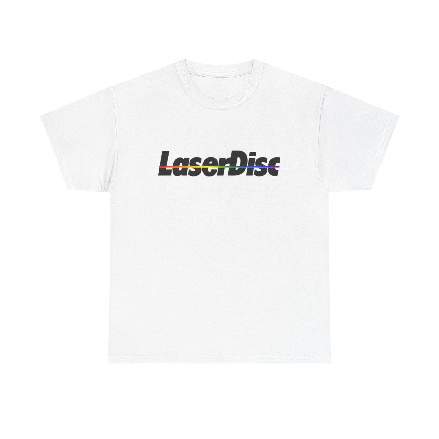 LaserDIsc Vintage Logo Graphic T Shirt Retro Movies Unisex Heavy Cotton Tee