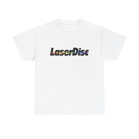 LaserDIsc Vintage Logo Graphic T Shirt Retro Movies Unisex Heavy Cotton Tee