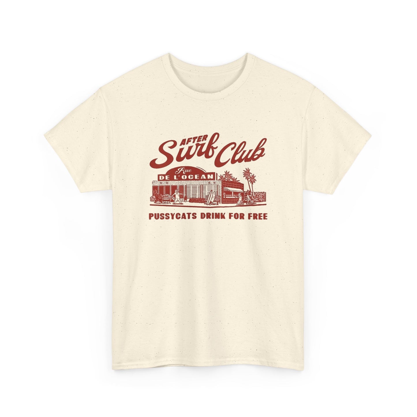 Surf Club Graphic T Shirt NEW Vintage Unisex Heavy Cotton Tee