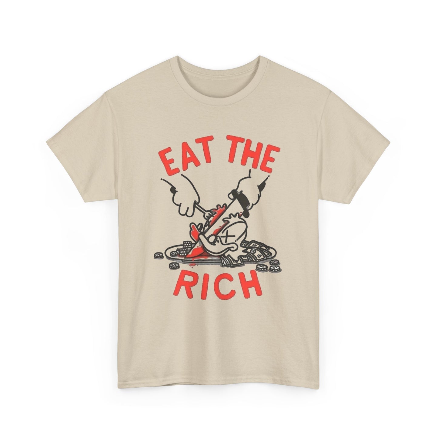 Eat The Rich Graphic T Shirt NEW Unisex Heavy Cotton Tee