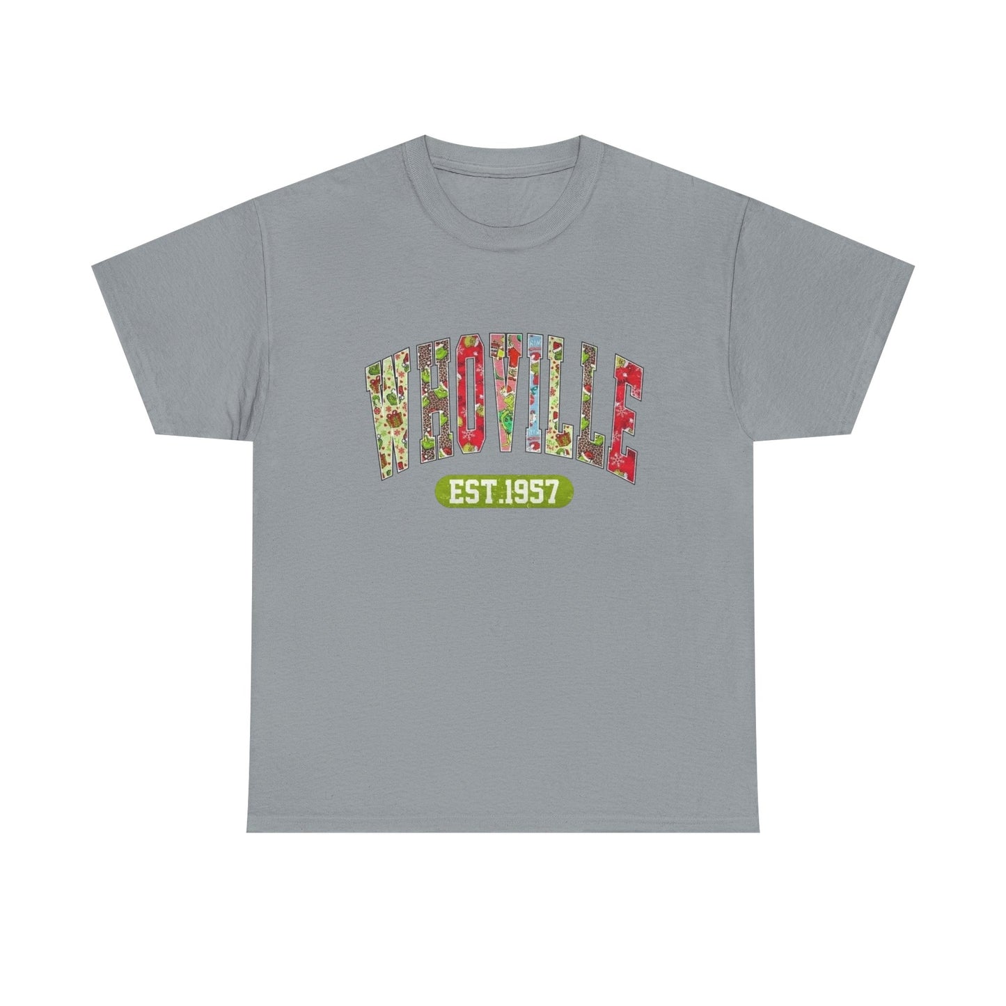 Whoville The Grinch Christmas Graphic T Shirt Unisex NEW Heavy Cotton Tee