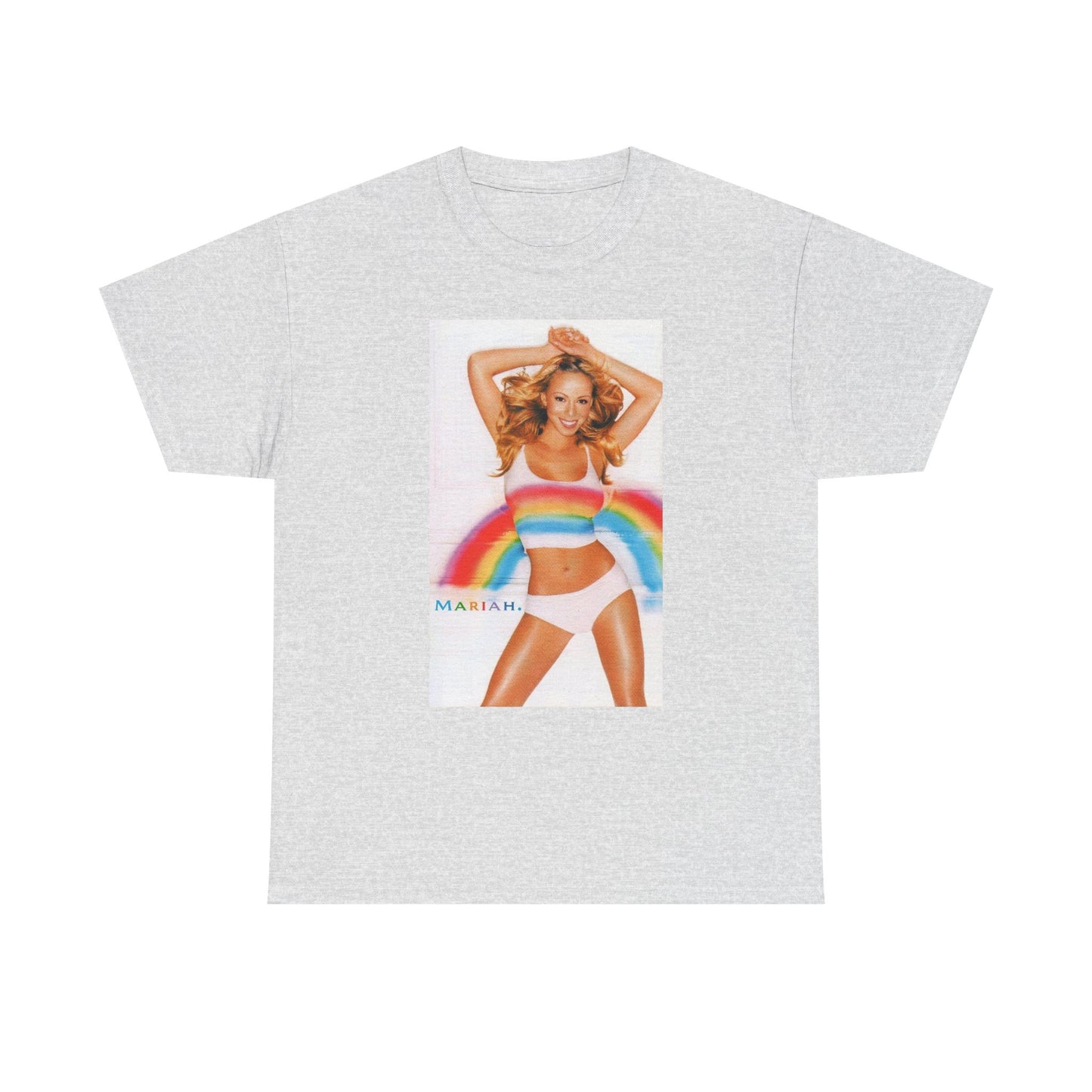 Mariah Carey T-shirt vintage Adam Sandler retro rainbow Unisex Heavy Cotton Tee