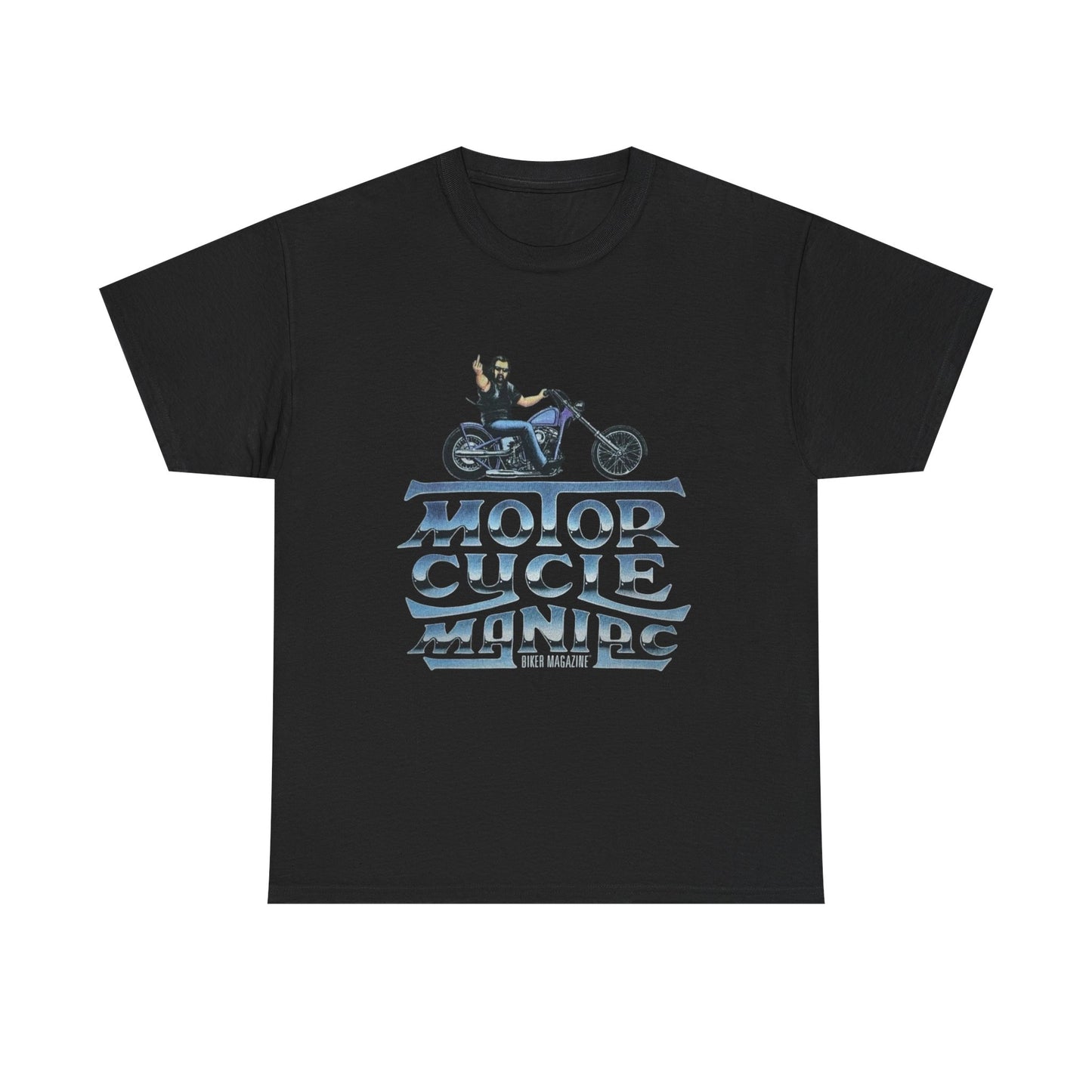 Motorcycle Maniac Vintage Magazine Graphic T Shirt Unisex Heavy Cotton Tee