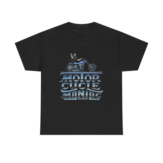 Motorcycle Maniac Vintage Magazine Graphic T Shirt Unisex Heavy Cotton Tee