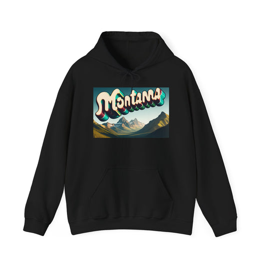 Montana State Mountains Logo BRAND NEW Unisex Heavy Blend™ Hooded Sweatshirt