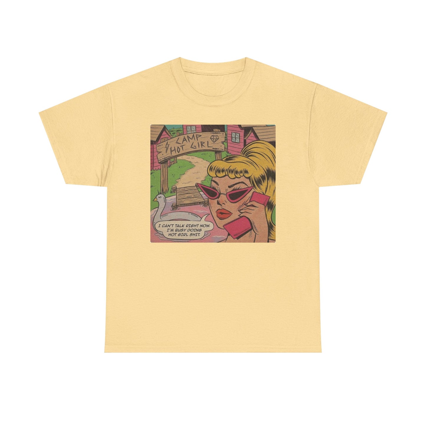 Hot Girl Camp Funny T Shirt Unisex Heavy Cotton Tee